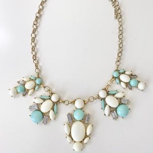 White and blue bubble necklace.